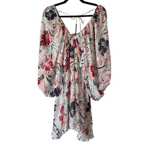Socialite White Floral Flowy Dress Size XS